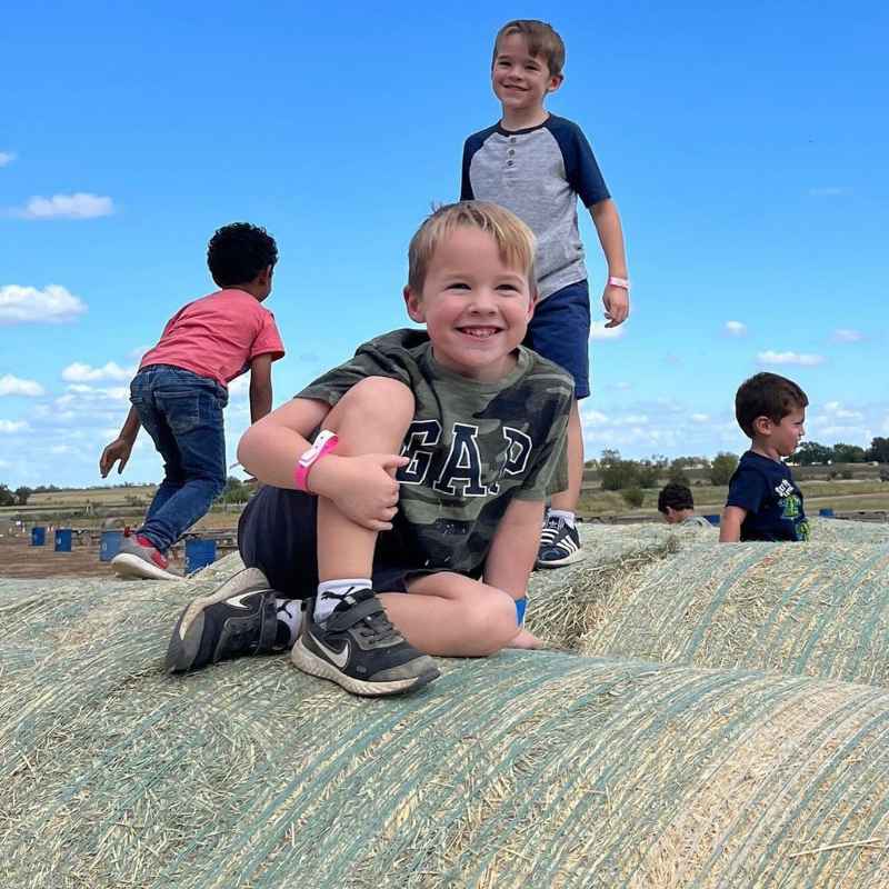 Hay bale jumping fun at South Texas Maize.